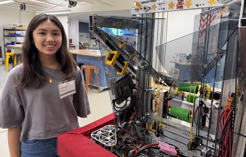 Student building a prototype